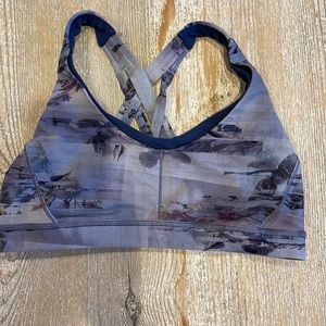 LuLuLemon Purple Floral Sports Bra
